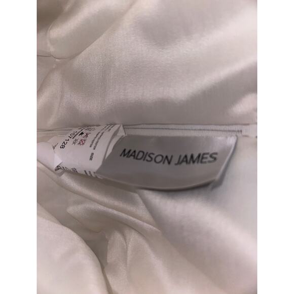 NWOT Madison James MJ1109 Fialma Satin Ball Gown Wedding Dress Strapless Corset - Picture 11 of 11